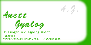 anett gyalog business card